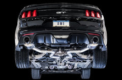 AWE Tuning - AWE Tuning S550 Mustang GT Cat-back Exhaust - Touring Edition (Chrome Silver Tips) - Demon Performance