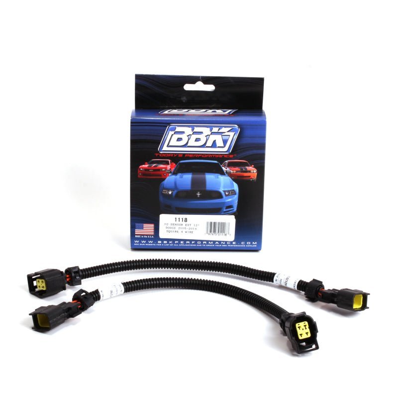 BBK - BBK 05-20 Dodge 4 Pin Square Style O2 Sensor Wire Harness Extensions 12 (pair) - Demon Performance