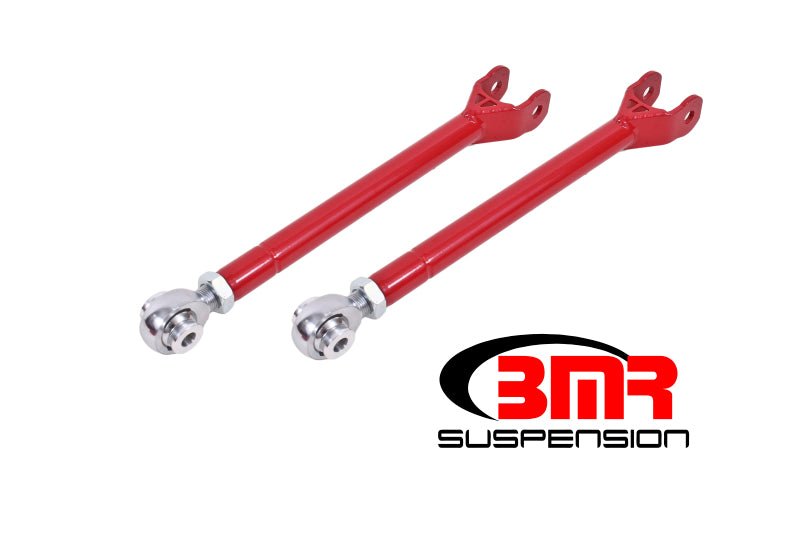 BMR Suspension - BMR 08-17 Challenger Lower Trailing Arms w/ Single Adj. Rod Ends - Red - Demon Performance