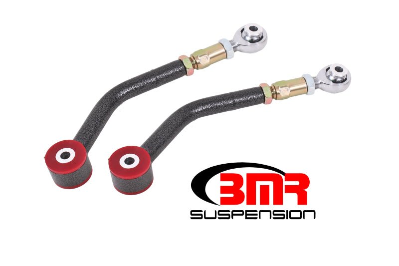 BMR Suspension - BMR 08-17 Challenger Upper Control Arms On-Car Adj. Rod Ends (Polyurethane) - Black Hammertone - Demon Performance