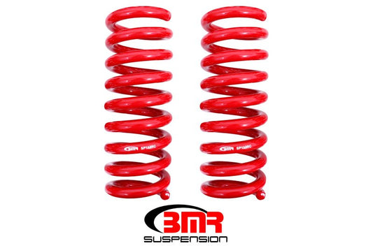 BMR Suspension - BMR 08-18 Dodge Challenger Rear Lowering Springs 1.25in Drop Performance Version - Red - Demon Performance