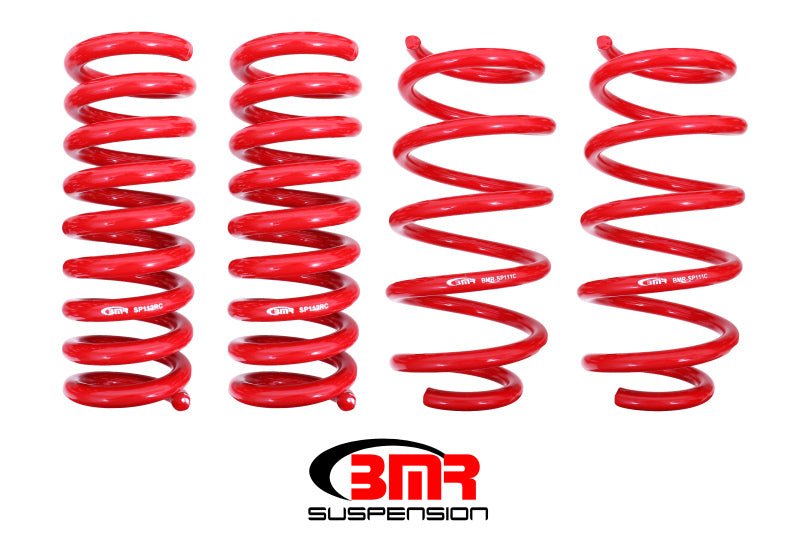 BMR Suspension - BMR 08-19 Dodge Challenger Lowering Springs 1.25in Drop - Set of 4 - Red - Demon Performance