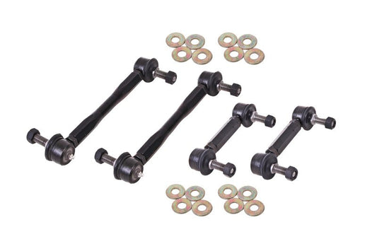 BMR Suspension - BMR 15-17 S550 Mustang Front and Rear Sway Bar End Link Kit - Black - Demon Performance
