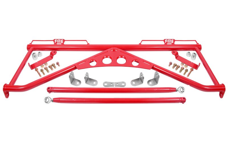 BMR Suspension - BMR 15-20 Ford Mustang Harness Bar - Red - Demon Performance