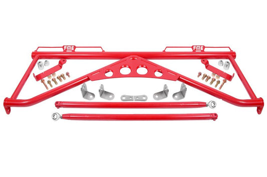 BMR Suspension - BMR 15-20 Ford Mustang Harness Bar - Red - Demon Performance