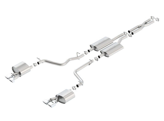 Borla - Borla 11-14 Dodge Challenger 3.6L AT/MT RWD 2Dr Single Split Rear Exit Rectangle Tip Catback Exhaust - Demon Performance