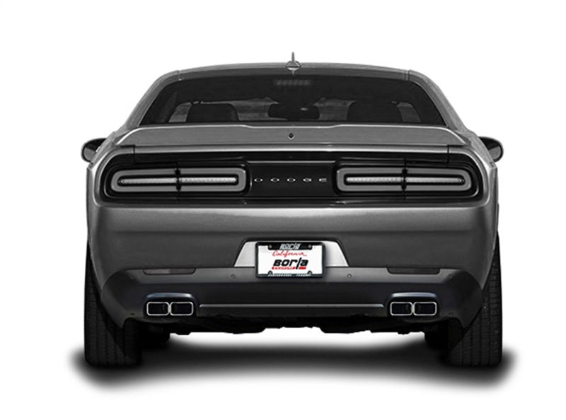 Borla - Borla 15-16 Dodge Challenger R/T 5.7L Dual Rectangle Angle Cut Dual Split Rear Exit ATAK Exhaust - Demon Performance