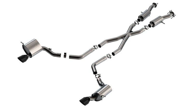 Borla - Borla 15-21 Jeep Grand Cherokee SRT 6.4L V8 AWD S-Type Cat-Back Exhaust System - Black Tips T-304SS - Demon Performance