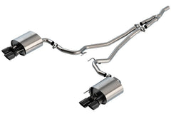 Borla - Borla 19-20 Ford Mustang Ecoboost 2.3L 2.25in S-type Exhaust w/ Valves - Black Chrome Tips - Demon Performance
