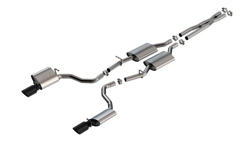 Borla - Borla 19-23 Dodge Charger GT 3.6L V6 RWD S-Type Catback Exhaust - Black Chrome Tips - Demon Performance
