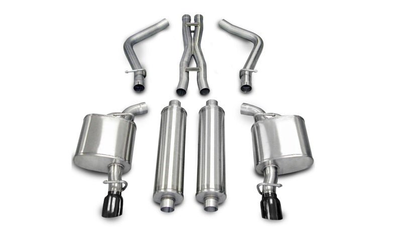 CORSA Performance - Corsa 05-10 Dodge Charger R/T 5.7L V8 Black Xtreme Cat-Back Exhaust - Demon Performance
