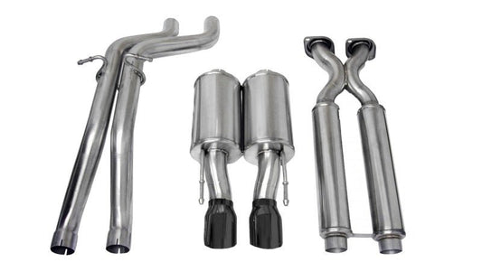 CORSA Performance - Corsa 06-10 Jeep Grand Cherokee 6.1L SRT-8 V8 Black Sport Cat-Back Exhaust - Demon Performance
