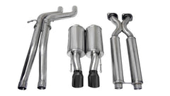 CORSA Performance - Corsa 06-10 Jeep Grand Cherokee 6.1L SRT-8 V8 Black Sport Cat-Back Exhaust - Demon Performance