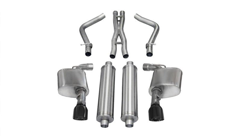 CORSA Performance - Corsa 12-13 Dodge Charger SRT-8 6.4L V8 Black Xtreme Cat-Back Exhaust - Demon Performance