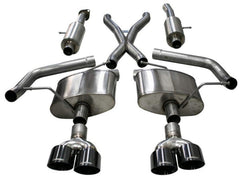 CORSA Performance - Corsa 18-20 Jeep Grand Cherokee TrackHawk 6.2L Sport Cat-Back Dual Rear Exit w/4.5in Black Tips - Demon Performance