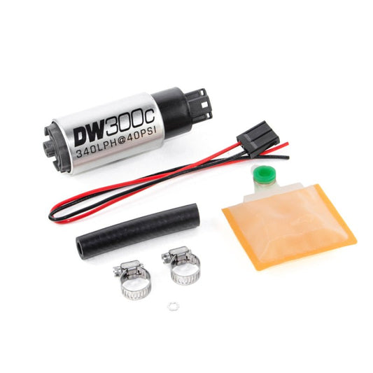 DeatschWerks - DeatschWerks 340lph DW300C Compact Fuel Pump w/ Universal Install Kit (w/o Mounting Clips) - Demon Performance