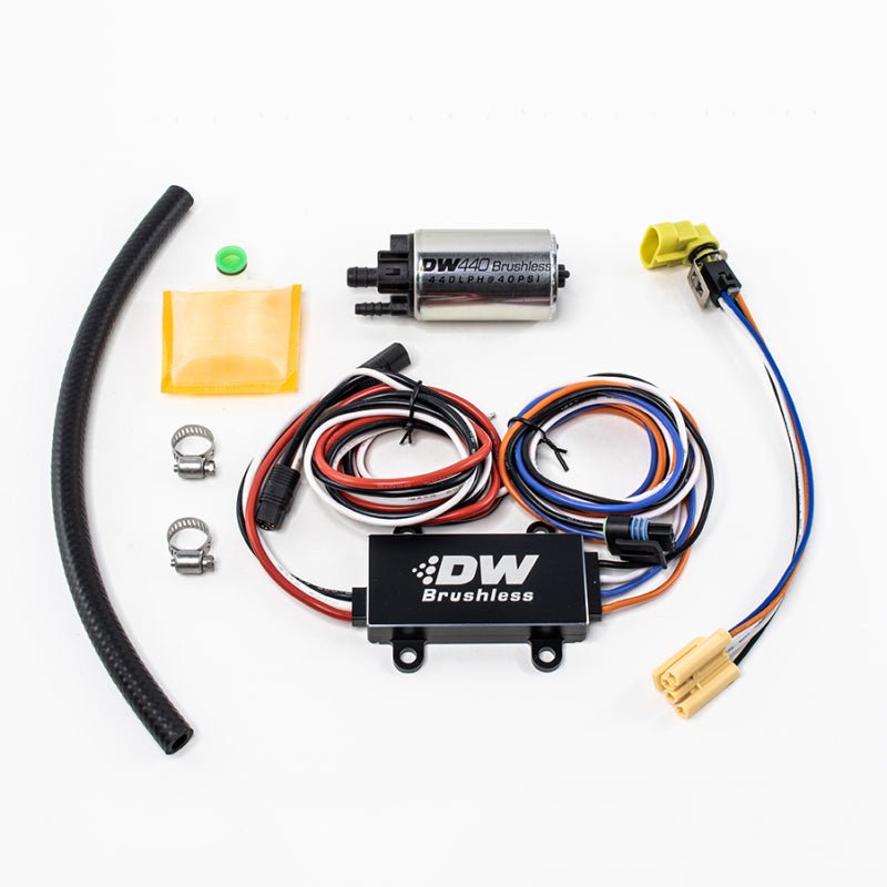 DeatschWerks - DeatschWerks DW440 440lph Brushless Fuel Pump w/ Dual Speed Controller - Demon Performance