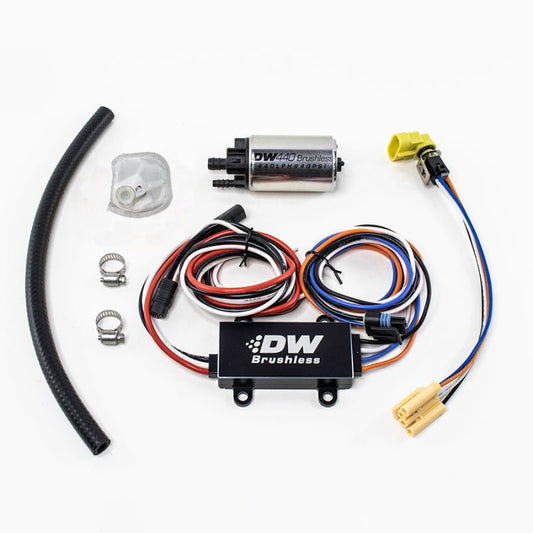 DeatschWerks - DeatschWerks DW440 440lph Brushless Fuel Pump w/ Dual Speed Controller - Demon Performance
