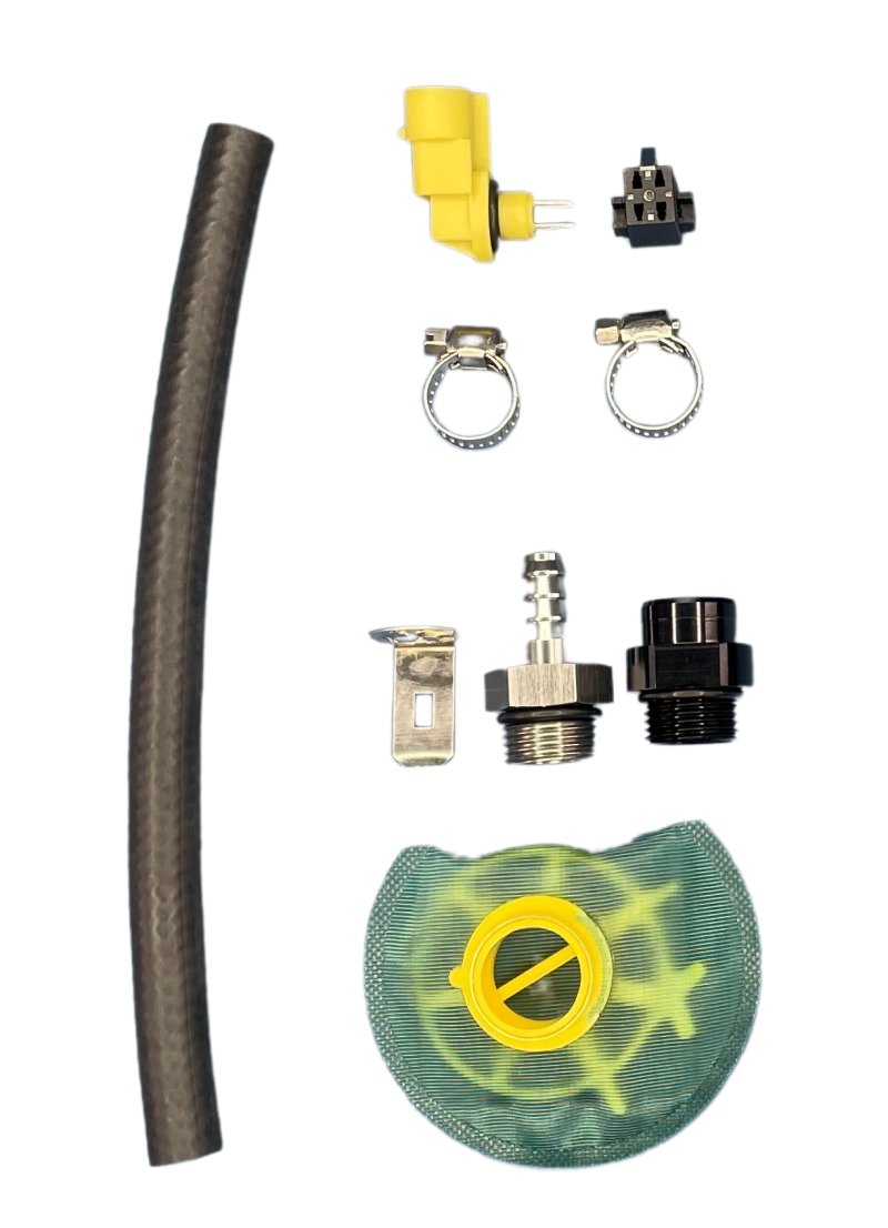 DeatschWerks - DeatschWerks DW650iL Series 650LPH In-Line External Fuel Pump Universal Install Kit - Demon Performance
