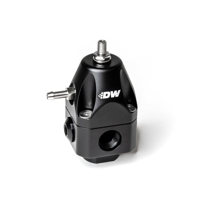 DeatschWerks - DeatschWerks DWR1000c Adjustable Fuel Pressure Regulator Dual 6AN Inlet and 6AN Outlet - Black - Demon Performance