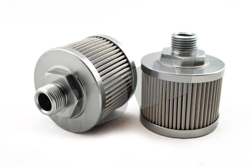 DeatschWerks - DeatschWerks Stainless Steel 8AN 100 Micron Universal Fuel Pump Pre-Filter - Demon Performance