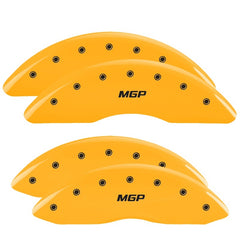 MGP 4 Caliper Covers Engraved Front & Rear Magnum Black finish silver ch