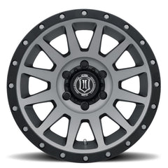 ICON Compression 17x8.5 6x5.5 0mm Offset 4.75in BS 106.1mm Bore Titanium Wheel