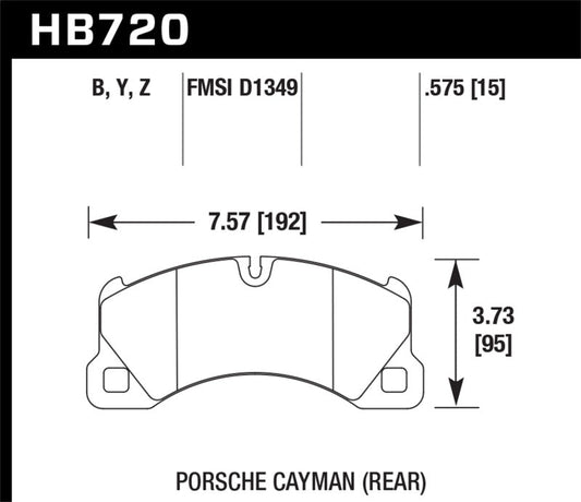 Hawk Performance - Hawk 15 - 17 Porsche Cayenne Front HPS 5.0 Brake Pads - Demon Performance
