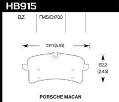 Hawk Performance - Hawk 15 - 18 Porsche Macan Performance Ceramic Rear Brake Pads - Demon Performance