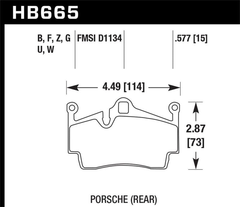 Hawk Performance - Hawk 2012 - 2015 Porsche Boxster DTC - 60 Race Rear Brake Pads - Demon Performance