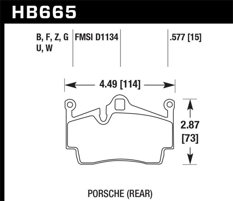Hawk Performance - Hawk 2012 - 2015 Porsche Boxster DTC - 60 Race Rear Brake Pads - Demon Performance
