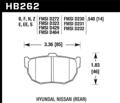Hawk Performance - Hawk 89 - 97 Nissan 240SX HT - 10 Race Rear Brake Pads - Demon Performance