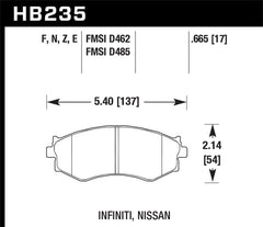 Hawk Performance - Hawk 91 - 96 Infiniti G20/ Nissan 240SX/ Sentra HPS Street Front Brake Pads - Demon Performance