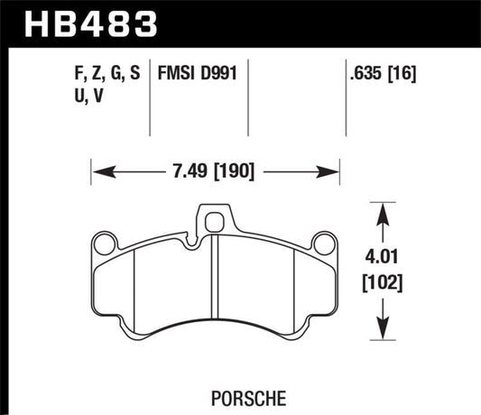 Hawk Performance - Hawk DTC - 80 01 - 13 Porsche 911 (996/997) Front Race Brake Pads - Demon Performance