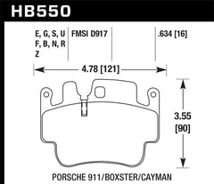 Hawk Performance - Hawk Porsche HPS Street Front Brake Pads - Demon Performance