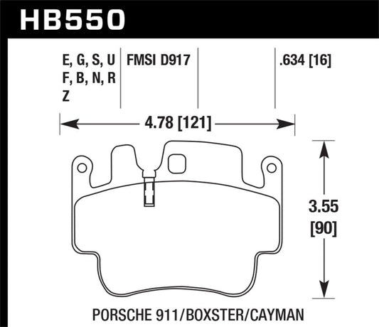 Hawk Performance - Hawk Porsche HPS Street Front Brake Pads - Demon Performance