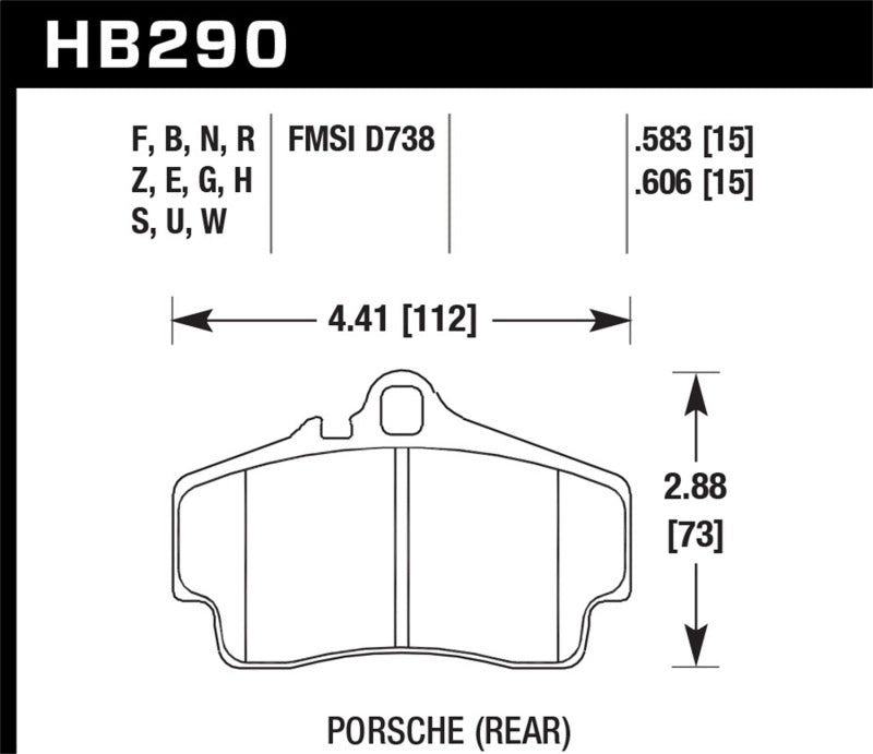 Hawk Performance - Hawk Porsche HPS Street Rear Brake Pads - Demon Performance