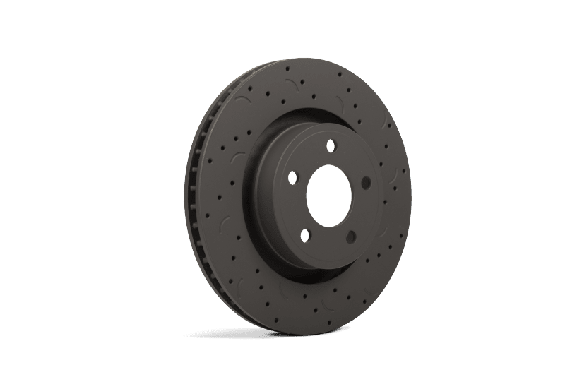 Hawk Performance - Hawk Talon 2008 Infiniti EX35 Drilled and Slotted Front Brake Rotor Set - Demon Performance