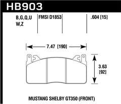 Hawk Performance - Hawk Track Only 15mm Thick DTC - 70 Brake Pads - Demon Performance