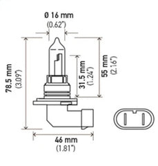 Hella - Hella 9005/HB3 12V 100W P20d T4 Halogen Bulb - Demon Performance