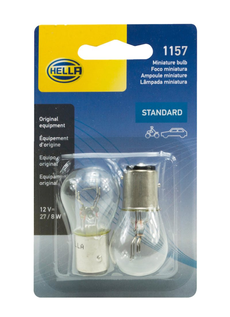 Hella - Hella Bulb 1157 12V 27/8W Ba9S S8 (2) - Demon Performance