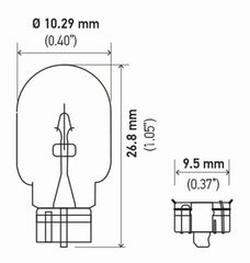 Hella - Hella Bulb 2821 12V 3W W21X95D T325 E1 (2) - Demon Performance