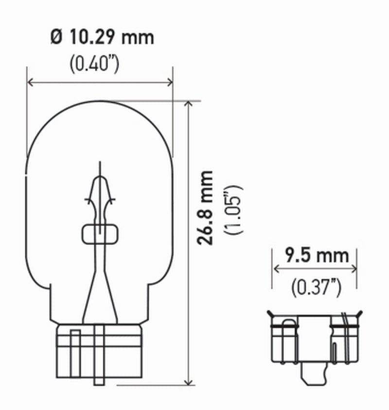 Hella - Hella Bulb 2821 12V 3W W21X95D T325 E1 (2) - Demon Performance