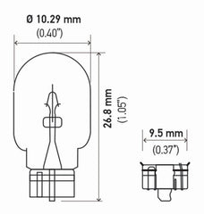 Hella - Hella Bulb 2821 12V 3W W21X95D T325 E1 (2) - Demon Performance