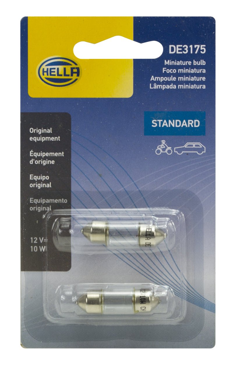 Hella - Hella Bulb 3175 12V 10W Sv858 T325 10X31(2) - Demon Performance
