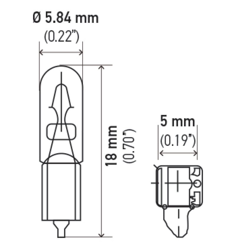 Hella - Hella Bulb 37 12V 1.3W W2X4.6d T1.75 (Min. Order QTY 10) - Demon Performance