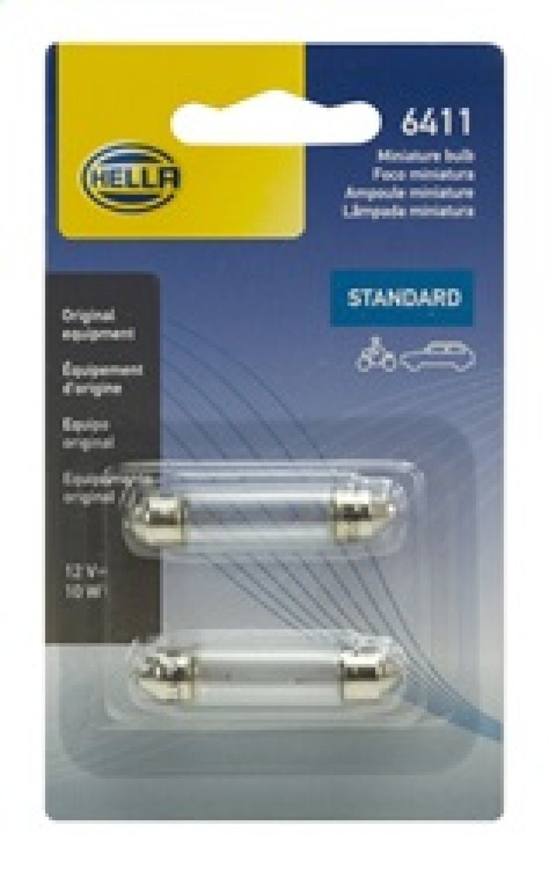 Hella - Hella Bulb 6411 12V 10W Sv858 T325 10X41(2) - Demon Performance