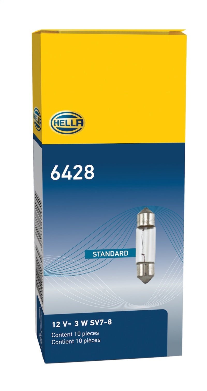 Hella - Hella Bulb 6428 12V 3W SV7 - 8 T2.25 8x28mm - Demon Performance