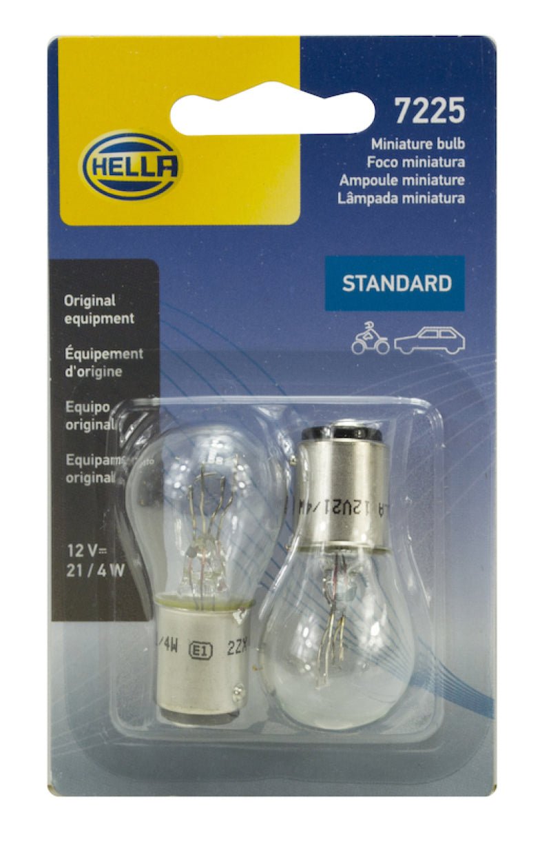 Hella - Hella Bulb 7225 12V 21/4W Baz15D S8 (2) - Demon Performance