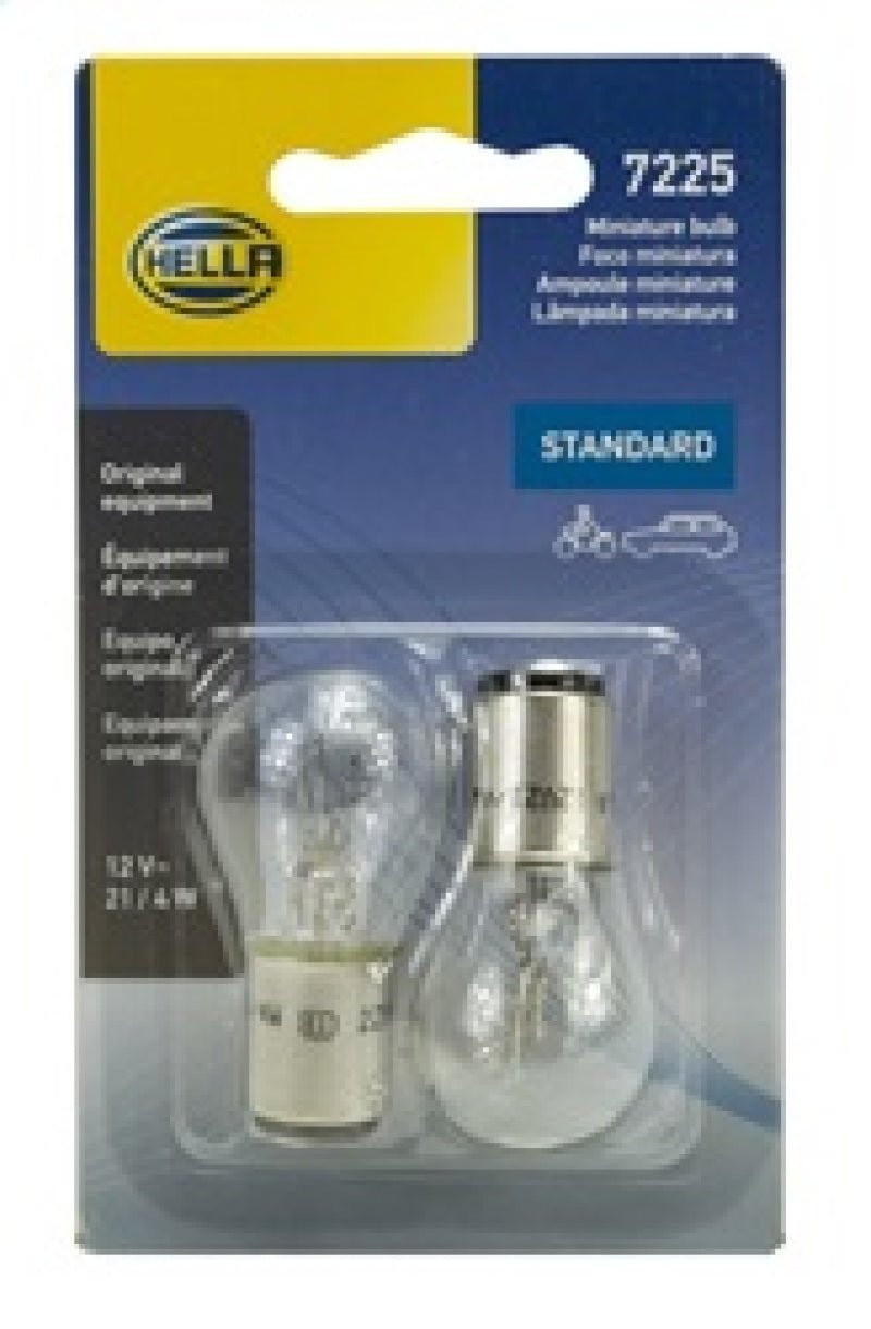 Hella - Hella Bulb 7225 12V 21/4W Baz15D S8 (2) - Demon Performance